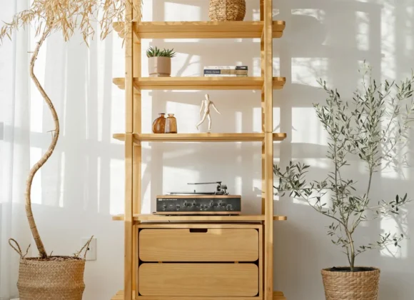 Estantes de madeira: organização e charme na sua sala
